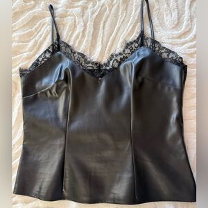 Black Lace Trim Camisole